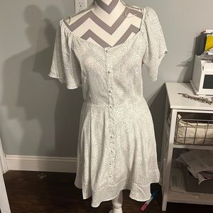 White polka dot dress